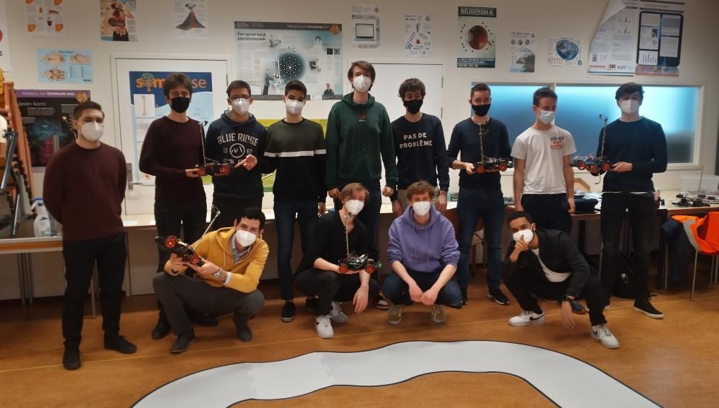 Competitors in the 2021 NXP cup local competition in Amsterdam