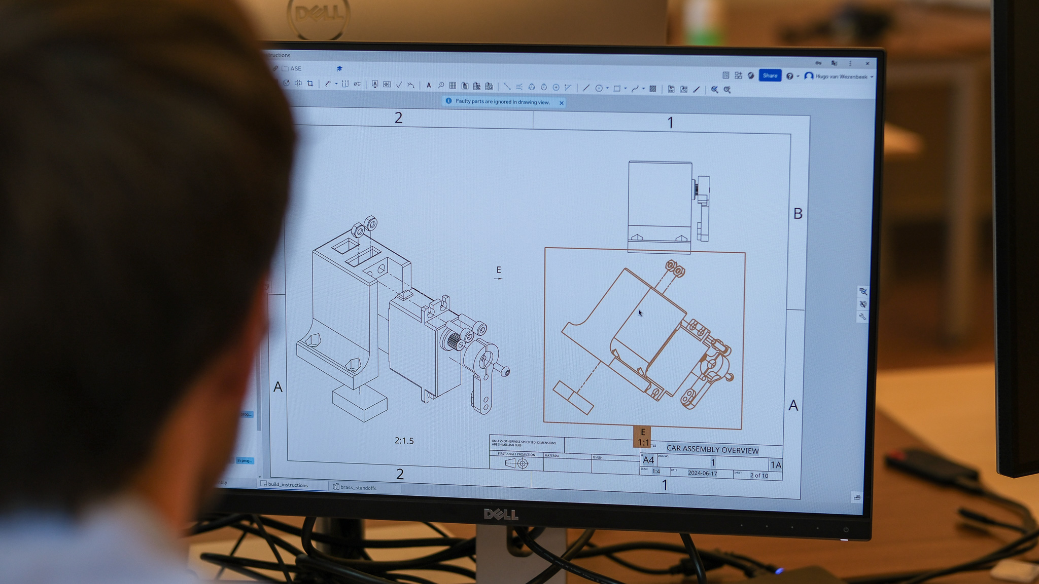 Hugo van Wezenbeek working on the hardware design of the Rover