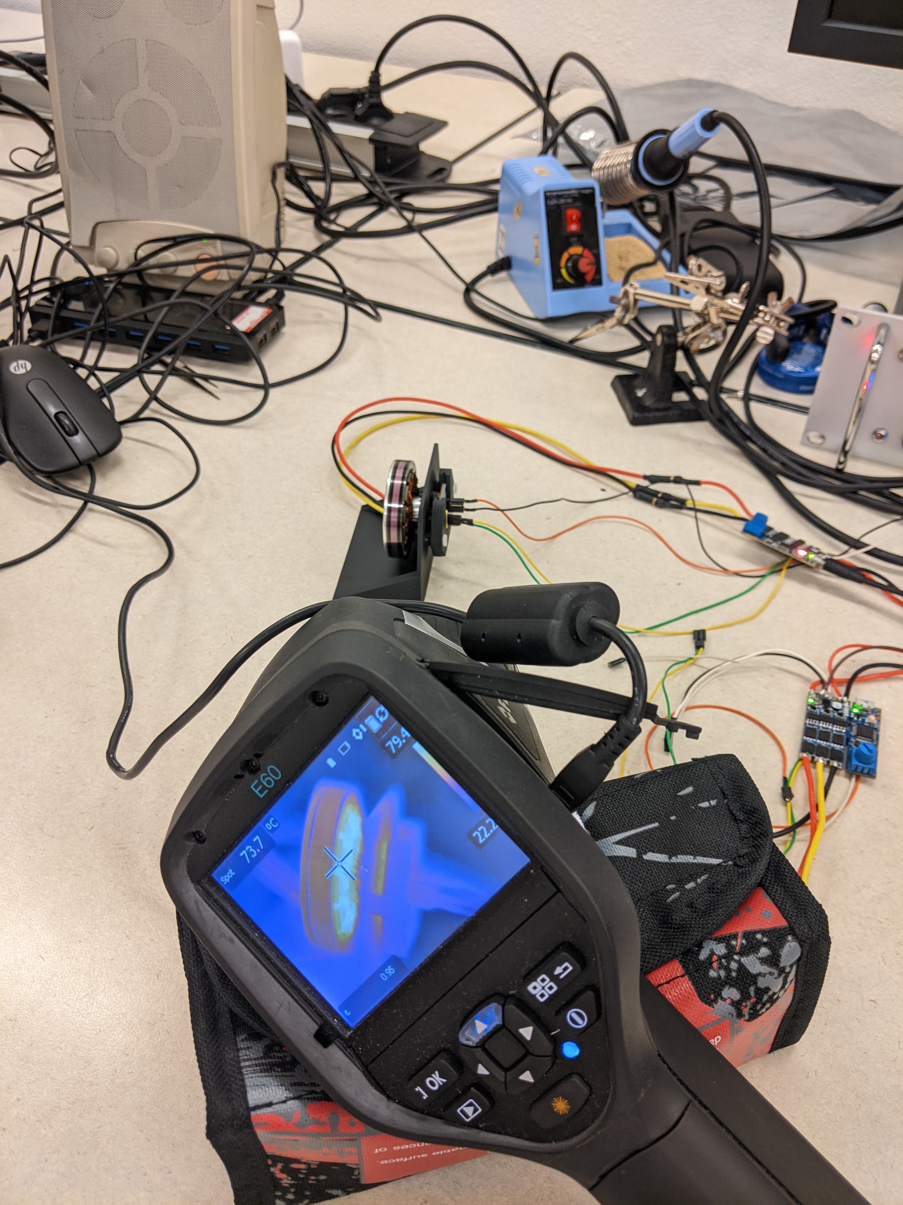 Motor heating measurements, done by Max